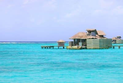 water villa in six senses laamu