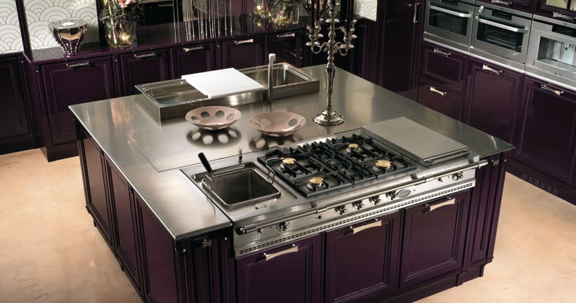 purple kitchen