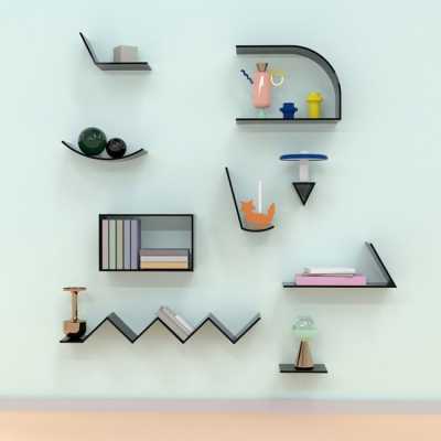 Modular Shelves Transform the Wall into a Playground for Line and Color