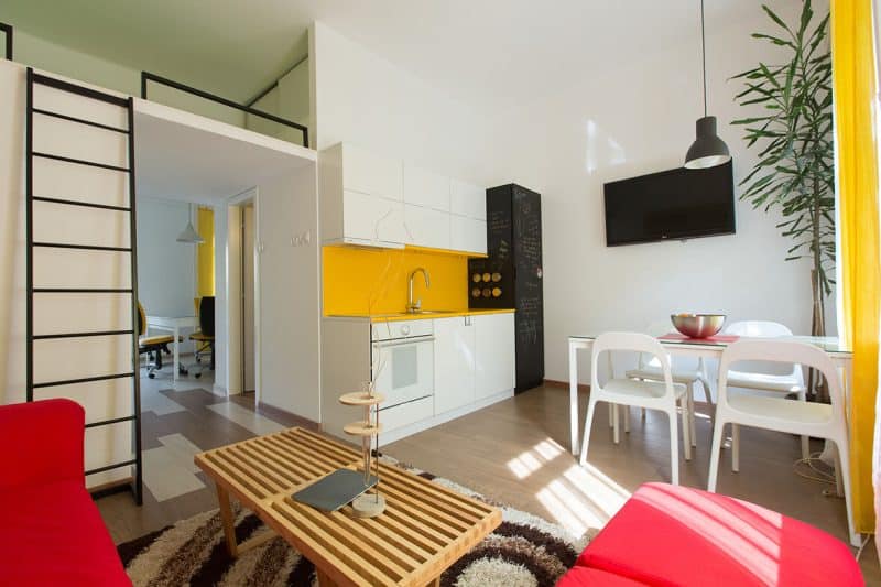 Studio apartment modified to perform two functions office and home - www.homeworlddesign. com (1)