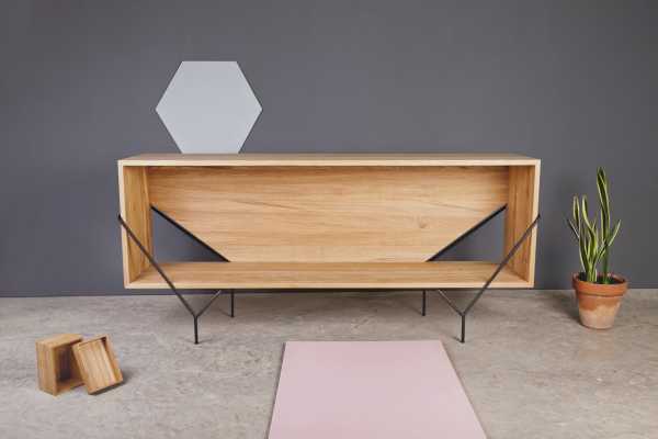 Geometric Shapes and Metal-Wood Combination by Kutarq Studio