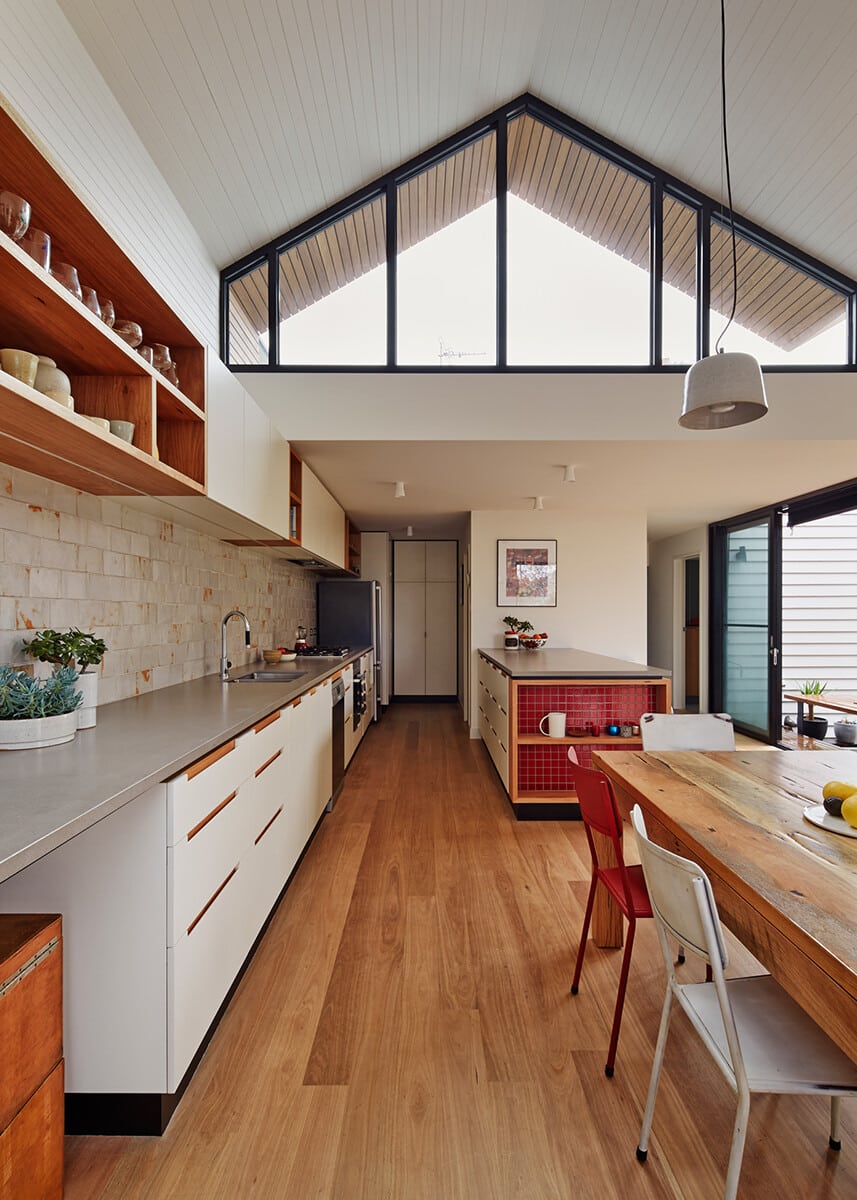 kitchen, dining area