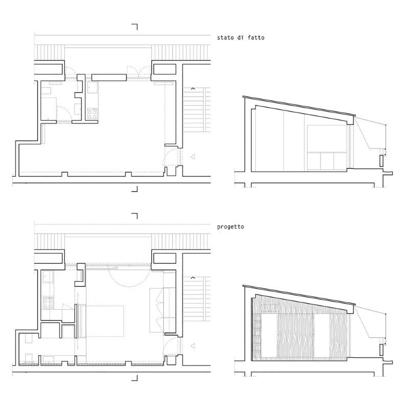 Small apartment by StudioWok - 28 sqm apartment in Milan (5)