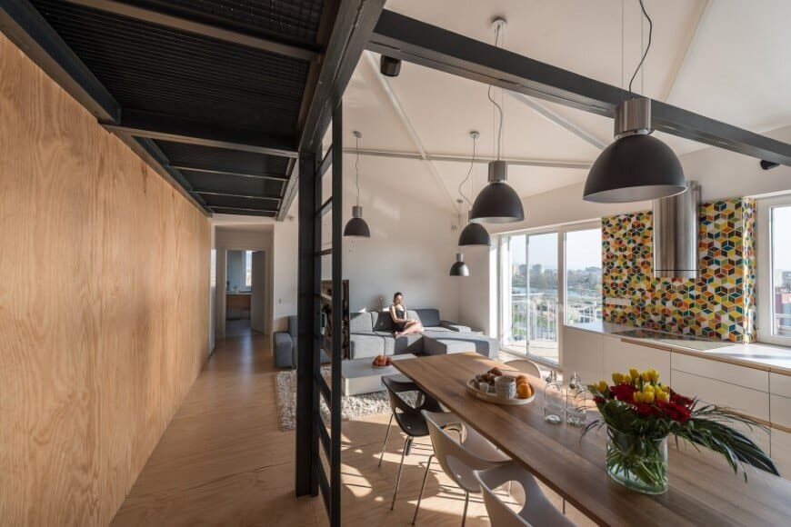 Industrial style in harmony with warm natural materials in a cozy loft by Rules Architects - Bratislava (20)