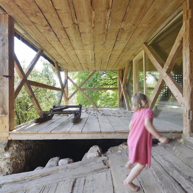 Old Alpine Barn revitalized by converting into a loft apartment (20)