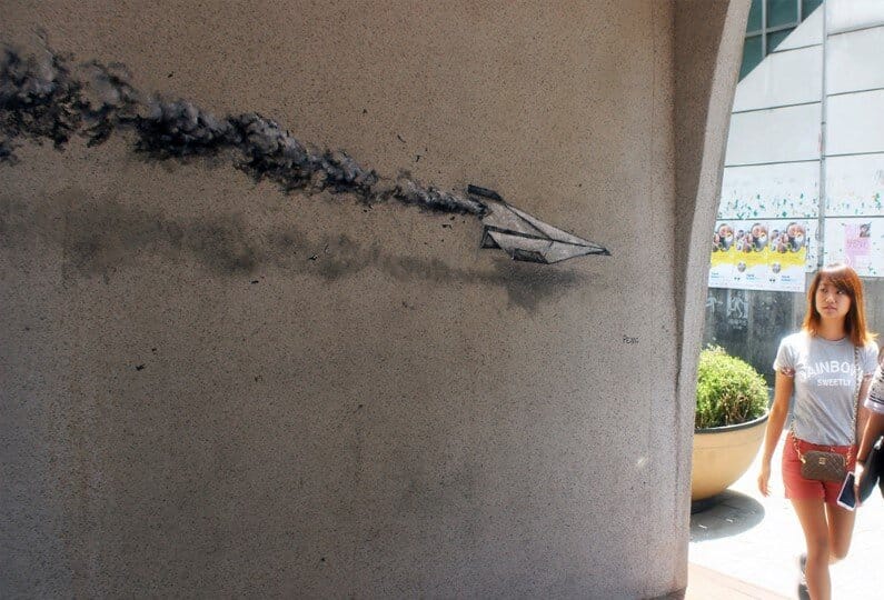 Paintings by Spanish street artist Pejac Tokyo, Seoul and Hong Kong (11)