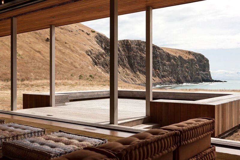 Farm house designed as the centerpiece of a surf beach