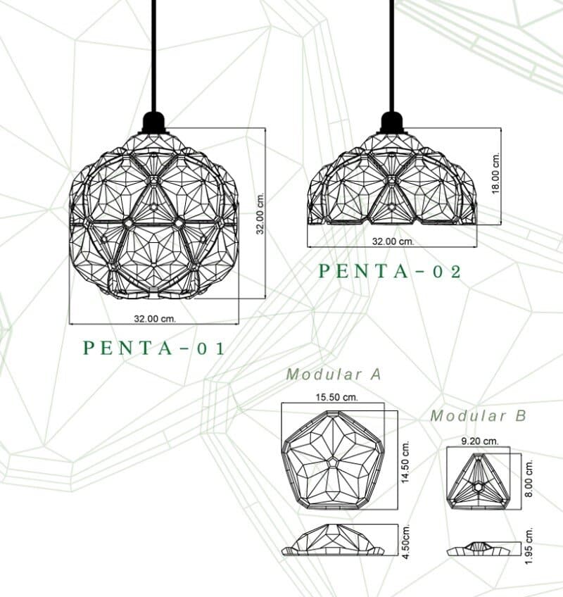 Penta Lamp Collection - aesthetics and sustainability through recycling of cassava waste (6)