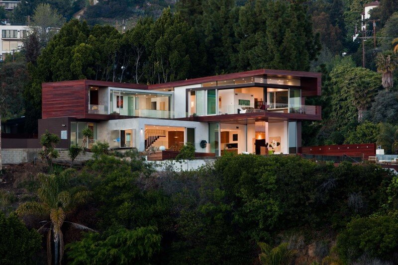 Sunset Plaza House modernist forms with dramatic views over Los Angeles (6)