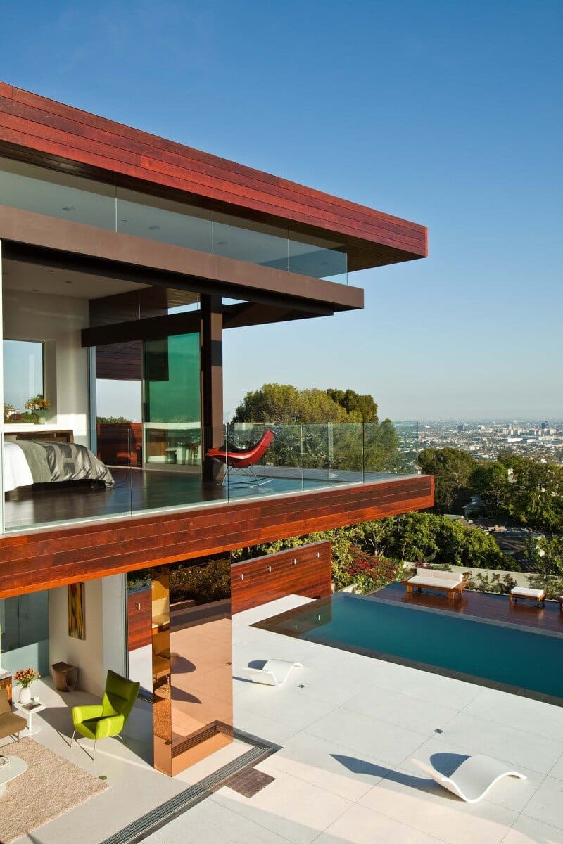 Sunset Plaza Residence modernist forms with dramatic views over Los Angeles (4)