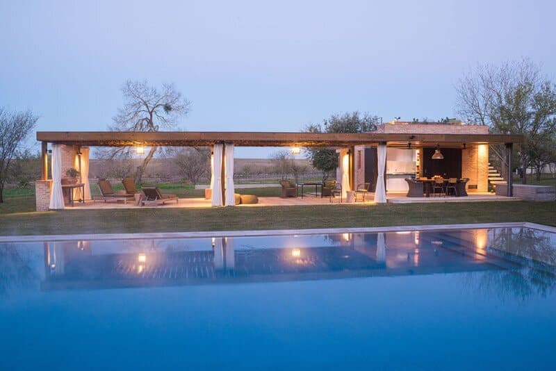 Temple Ranch Pool Cabana with jacal shade structures (12)