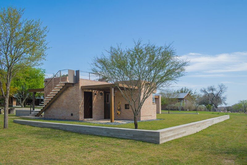 Temple Ranch Pool House with jacal shade structures (8)