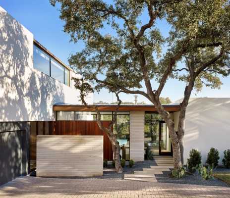 Two-Storey House with Oversized Windows, Clean Lines, and Sleek Exterior Detailing