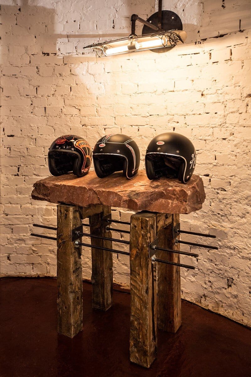 Vintage boutique of motorcycle clothing and accessories (3)