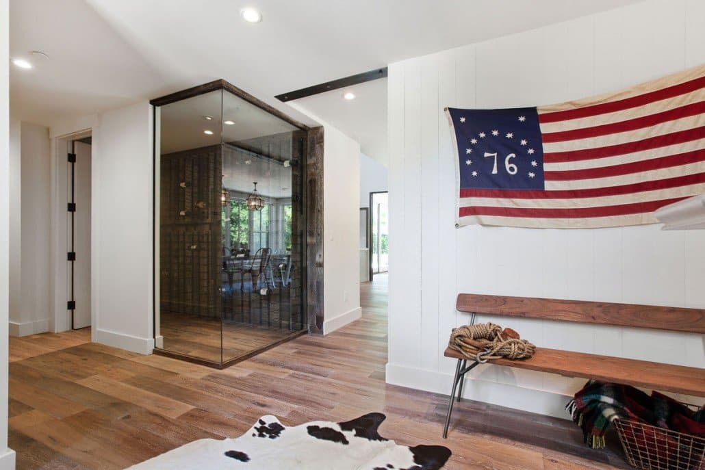 interiors, flag, entry