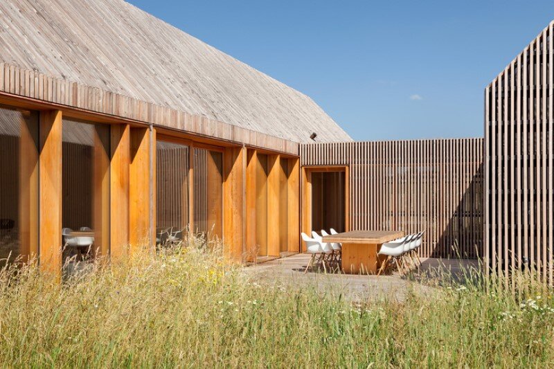 Wohnhaus aus Holz wooden-frame house heated by a geothermal heat pump (6)