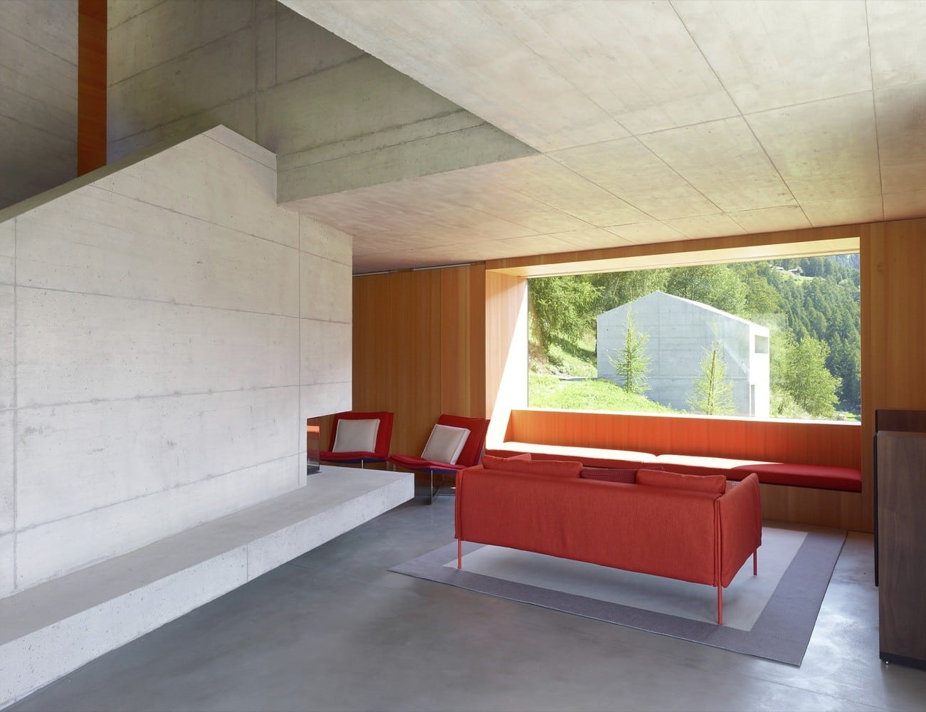 Concrete Cottage, living area