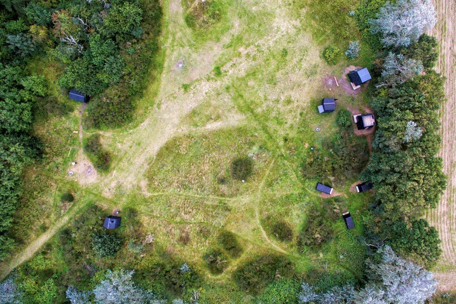 Wooden Shelters and Campsites on the Danish Coast