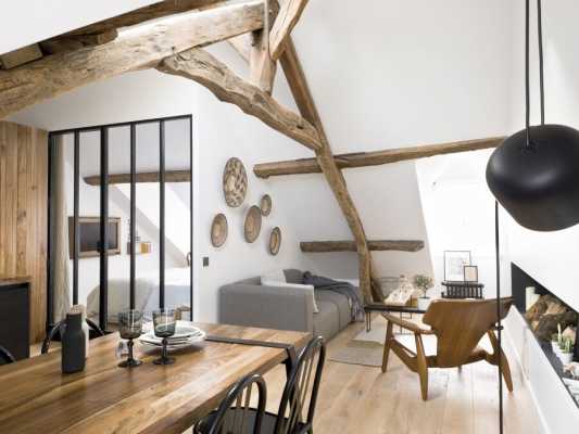 Saint Paul Apartment – 18th-Century Paris Loft Renovated with Eclectic Charm