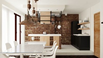 Two Apartments Merged In An Industrial Style