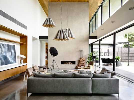 Concrete House Provide Strong Visual Connections Between Levels