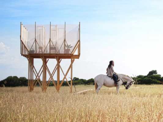 This Wooden Tower is a Space for Grooming, Contemplation and Delicacy