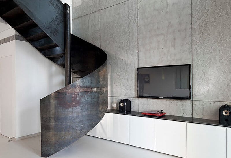 Urban Duplex Nam, spiral metal staircase