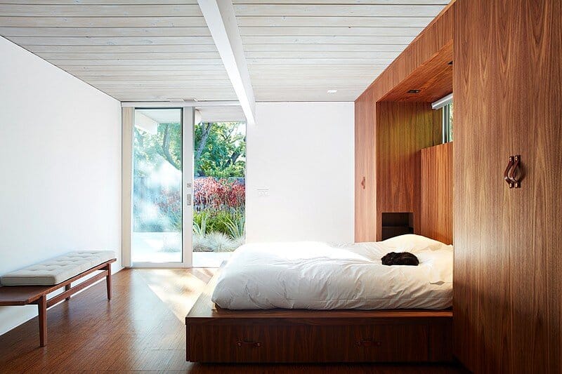 bedroom, classic mid-century home