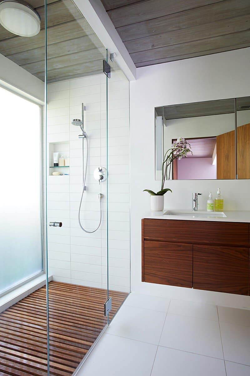 shower, classic mid-century home