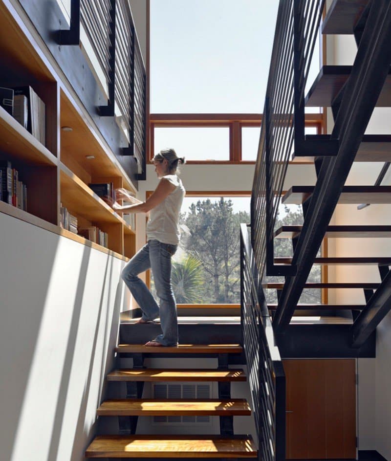 stairs, library