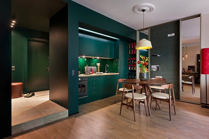 40 sqm Apartment Takes Advantage Of Color And Chic Accent Features