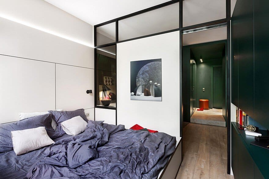 40 sqm Apartment Takes Advantage Of Color And Chic Accent Features 12