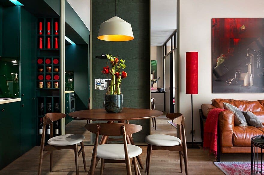 40 sqm Apartment Takes Advantage Of Color And Chic Accent Features 4