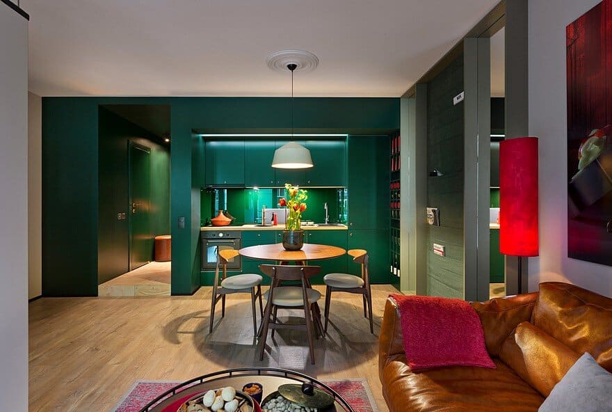 40 sqm Apartment Takes Advantage Of Color And Chic Accent Features 1