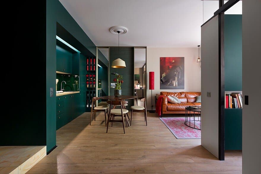 40 sqm Apartment Takes Advantage Of Color And Chic Accent Features 8