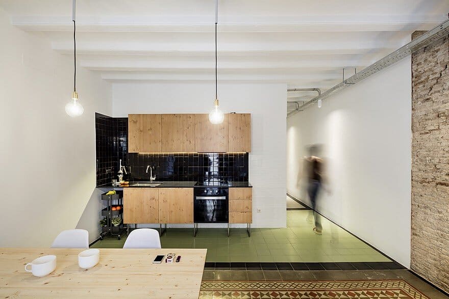 Beautiful Floor Tiles in This Old Barcelona Apartment Remodeled by RÄS