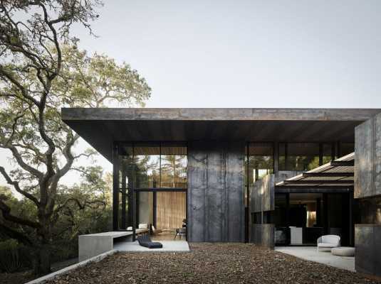 CorTen Steel House in Northern California, Faulkner Architects 16