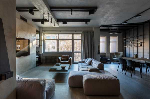 Shades of Gray Apartment in Moscow by Alexey Rozenberg