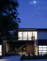 Modern House in Austin Designed as a Grouping of Small Intimate Stone Pavilions