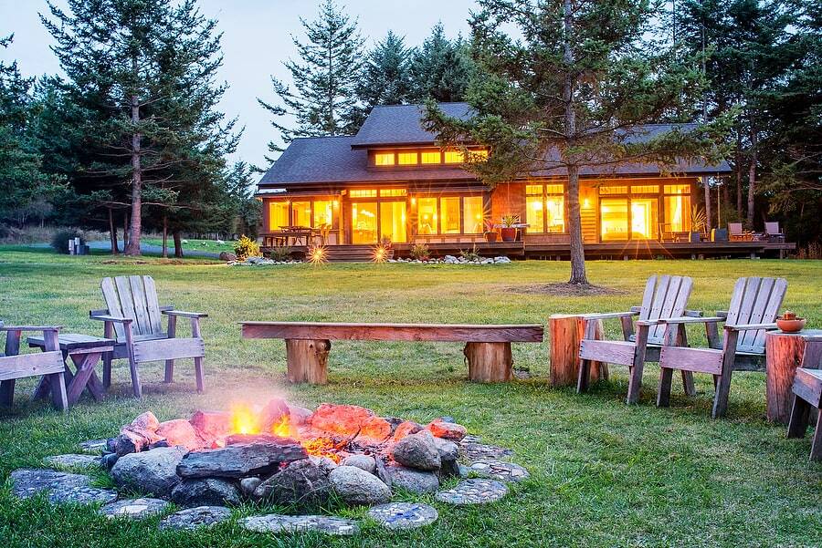 A Pacific Northwest Retreat on a Lovely Rural Property with Low-Bank Waterfront