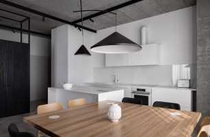 Deep Gray Apartment by Azovskiy + Pahomova