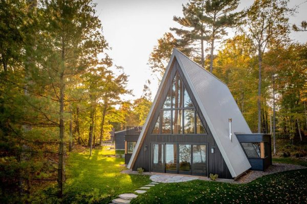 Lake Placid A-Frame Cabin by Strand Design