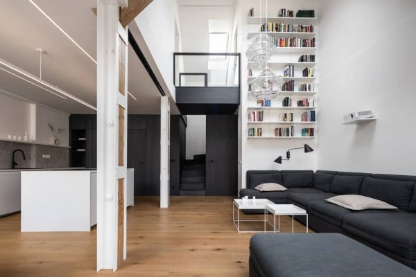 Attic Apartment with a Black Box