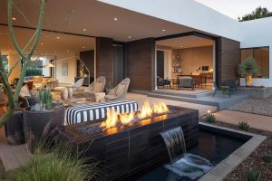 dusk front exterior, Joel Contreras Design