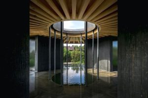 Net Zero House Equipped with a Green Roof and Sustainable Bathhouse