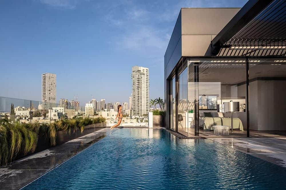 On a Tel Aviv Rooftop Resides a Penthouse with a Pool