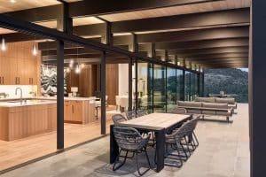 open space, dining area, Klopf Architecture