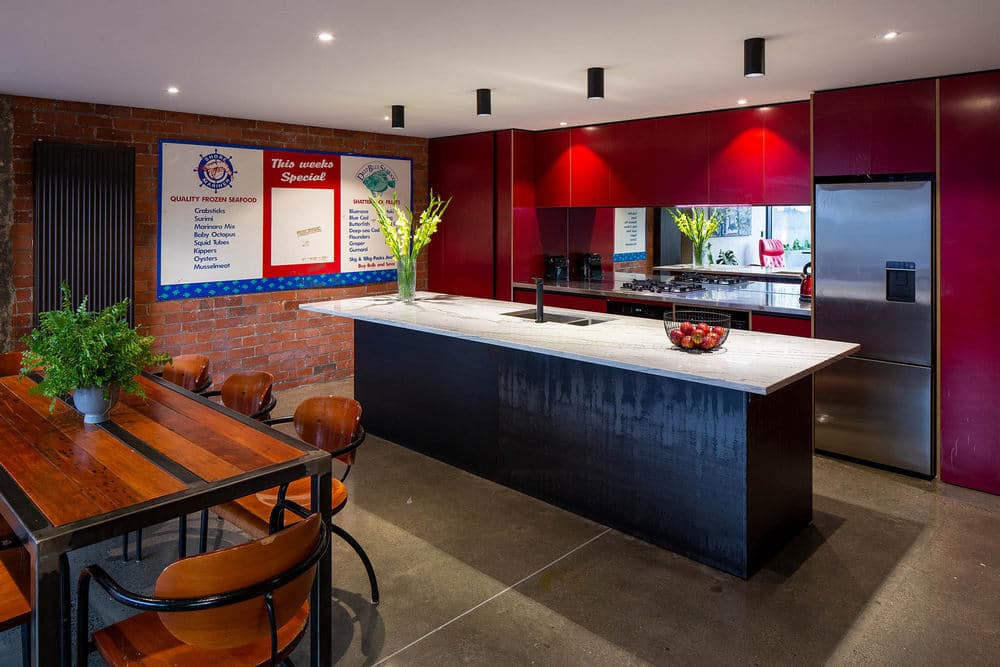 dining area, kitchen, John Mills Architects