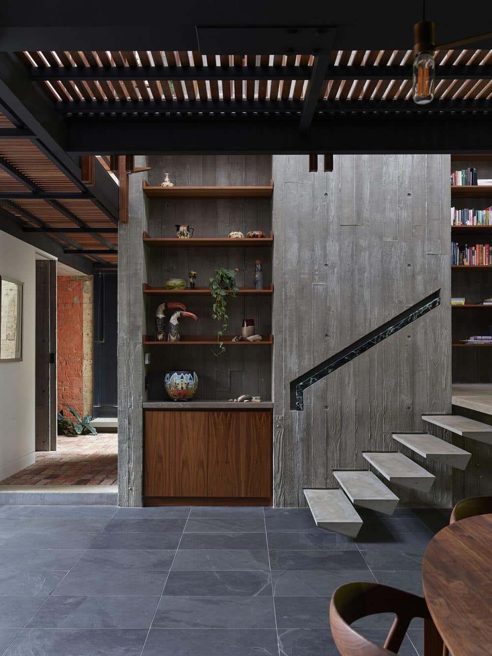 living area, stairs, Architects EAT