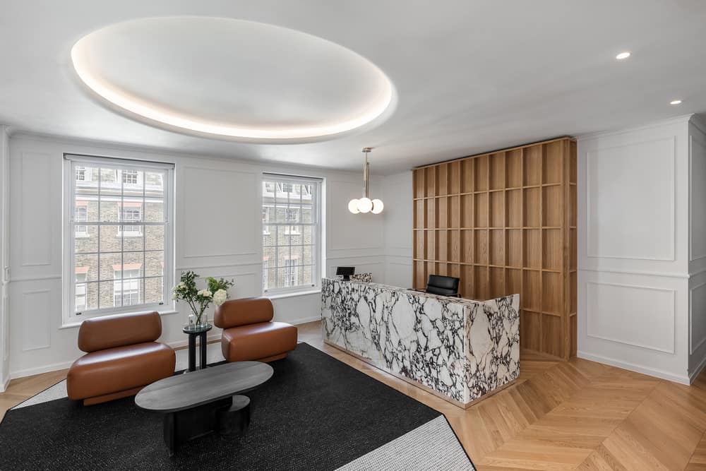 Cryptocurrency Finance House, London Workplace